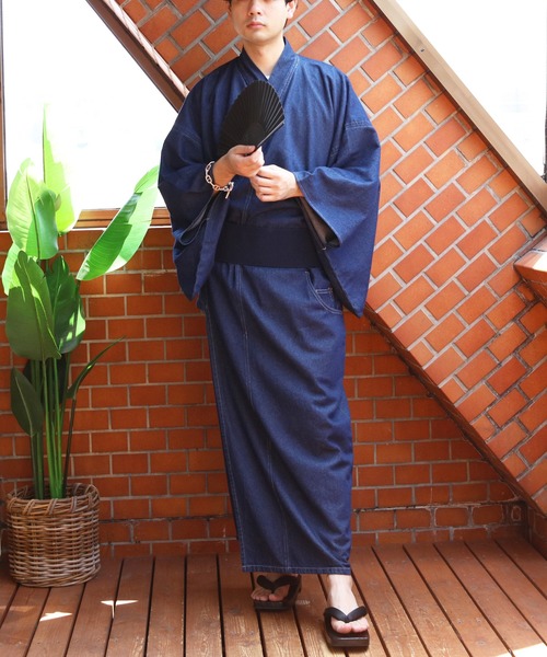 8(eight)(エイト)の「デニム着物(浴衣・メンズ・インディゴブルー・SMALL/LARGE/MEDIUM)」の4枚目の写真