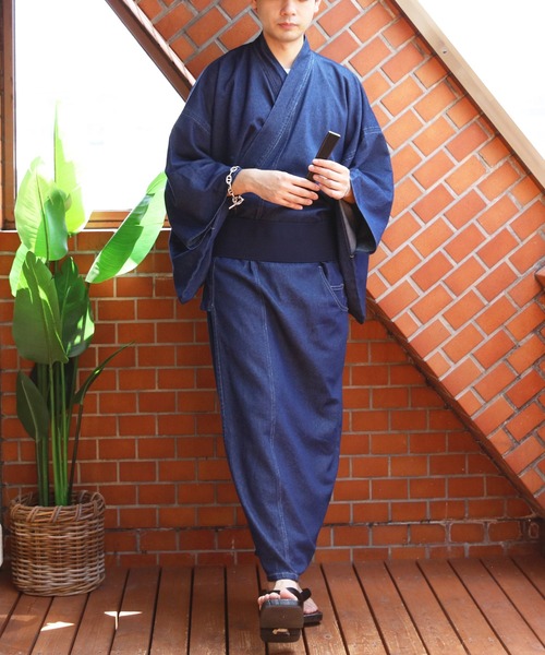 8(eight)(エイト)の「デニム着物(浴衣・メンズ・インディゴブルー・SMALL/LARGE/MEDIUM)」の5枚目の写真