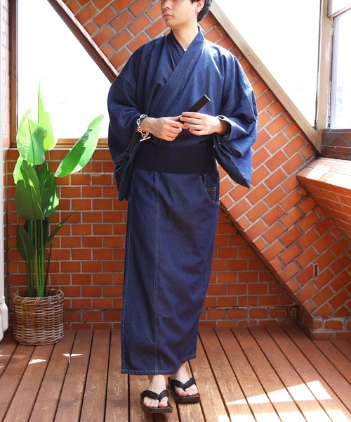 8(eight)(エイト)の「デニム着物(浴衣・メンズ・インディゴブルー・SMALL/LARGE/MEDIUM)」の6枚目の写真