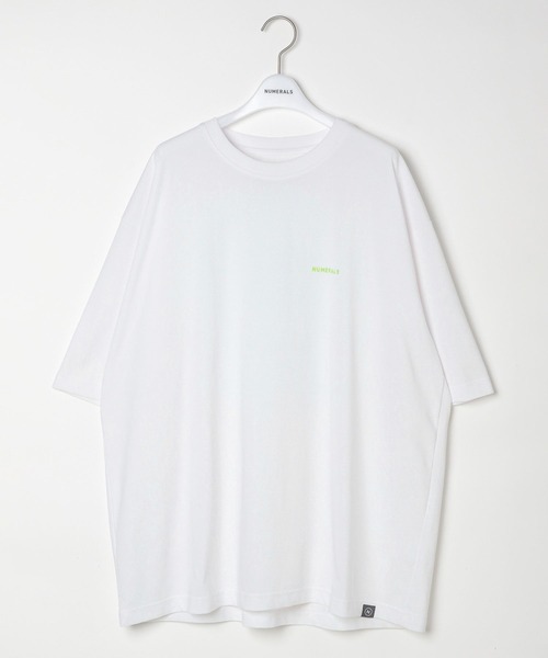 NUMERALS（ヌメラルズ）の「【NUMERALS】バックロゴプリントTEE（Tシャツ/カットソー・メンズ・オフホワイト/ブラック/パープル・MEDIUM/LARGE）」の7枚目の写真