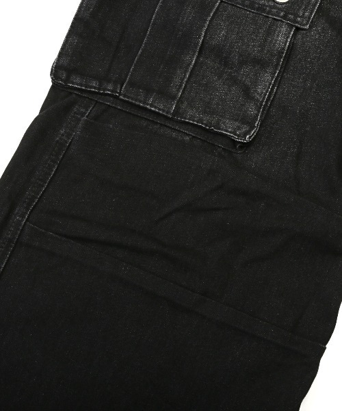 LUXSTYLE(ラグスタイル)の「ダブルポケットワイドカーゴパンツ(デニムパンツ・メンズ・ブルー/ブラック・M/S/L)」の22枚目の写真