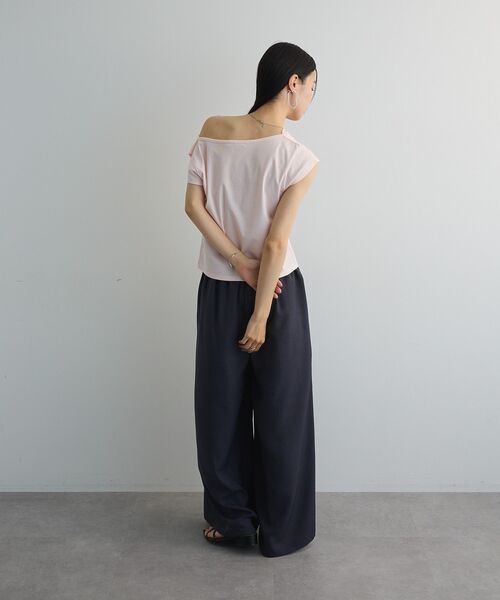 tシャツ ドレープオフショル天竺Tシャツ レディース ドレープオフショル天竺Tシャツ※一部店舗のみ入荷