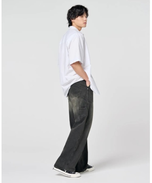 Vini（ヴィニ）の「【Vini】バイオウォッシュド カーペンター ワイドデニムパンツ（デニムパンツ・レディース・ライトブルー/ブラック/インディゴブルー・LARGE/MEDIUM/X-LARGE）」の13枚目の写真