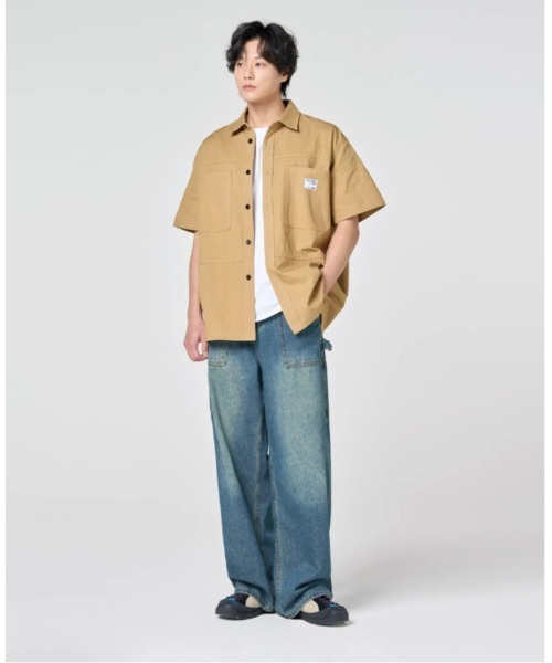 Vini（ヴィニ）の「【Vini】バイオウォッシュド カーペンター ワイドデニムパンツ（デニムパンツ・レディース・ライトブルー/ブラック/インディゴブルー・LARGE/MEDIUM/X-LARGE）」の17枚目の写真