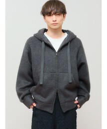 MIDIUMISOLID Men’s シャギージップアップパーカー