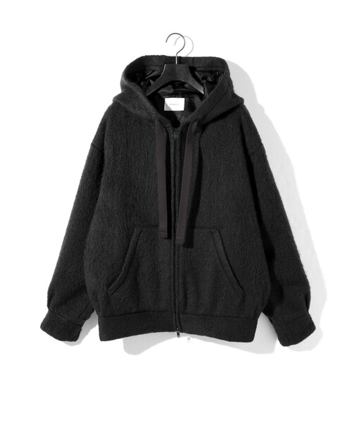 MIDIUMISOLID(ミディウミソリッド)の「MIDIUMISOLID Men’s シャギージップアップパーカー(その他アウター・メンズ・チャコールグレー/ブラック・48)」の2枚目の写真