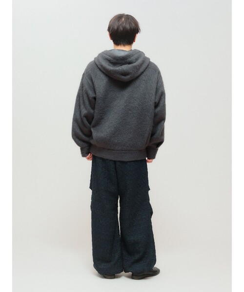 MIDIUMISOLID(ミディウミソリッド)の「MIDIUMISOLID Men’s シャギージップアップパーカー(その他アウター・メンズ・チャコールグレー/ブラック・48)」の19枚目の写真