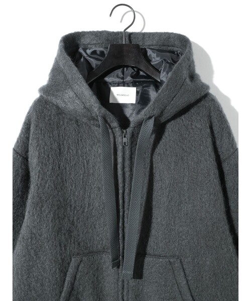 MIDIUMISOLID(ミディウミソリッド)の「MIDIUMISOLID Men’s シャギージップアップパーカー(その他アウター・メンズ・チャコールグレー/ブラック・48)」の18枚目の写真