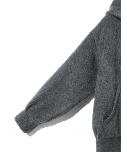 MIDIUMISOLID(ミディウミソリッド)の「MIDIUMISOLID Men’s シャギージップアップパーカー(その他アウター・メンズ・チャコールグレー/ブラック・48)」の15枚目の写真