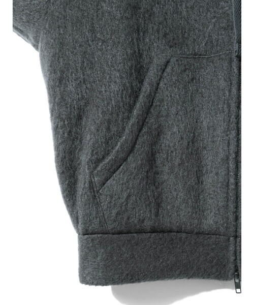 MIDIUMISOLID(ミディウミソリッド)の「MIDIUMISOLID Men’s シャギージップアップパーカー(その他アウター・メンズ・チャコールグレー/ブラック・48)」の13枚目の写真