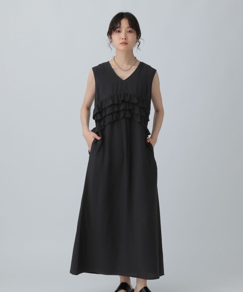 LEPSIM（レプシィム）の「フリルノースリワンピース　571311（ワンピース・レディース・パープル/ダークネイビー・FREE）」の4枚目の写真