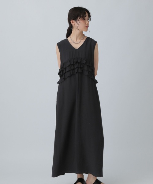 LEPSIM（レプシィム）の「フリルノースリワンピース　571311（ワンピース・レディース・パープル/ダークネイビー・FREE）」の5枚目の写真