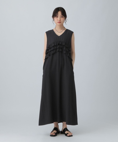 LEPSIM（レプシィム）の「フリルノースリワンピース　571311（ワンピース・レディース・パープル/ダークネイビー・FREE）」の6枚目の写真