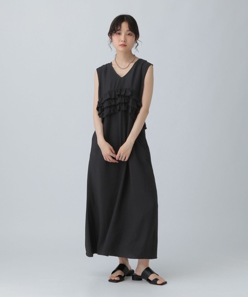 LEPSIM（レプシィム）の「フリルノースリワンピース　571311（ワンピース・レディース・パープル/ダークネイビー・FREE）」の7枚目の写真