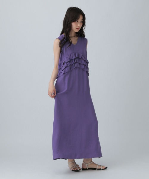 LEPSIM（レプシィム）の「フリルノースリワンピース　571311（ワンピース・レディース・パープル/ダークネイビー・FREE）」の11枚目の写真