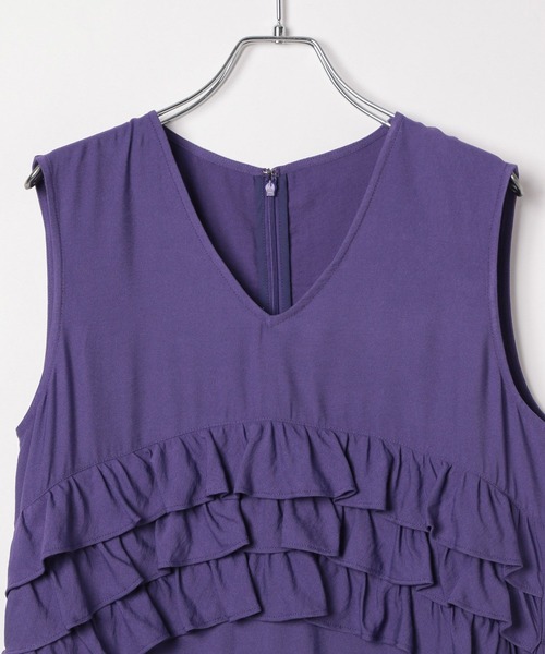 LEPSIM（レプシィム）の「フリルノースリワンピース　571311（ワンピース・レディース・パープル/ダークネイビー・FREE）」の14枚目の写真