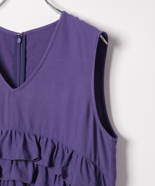 LEPSIM（レプシィム）の「フリルノースリワンピース　571311（ワンピース・レディース・パープル/ダークネイビー・FREE）」の15枚目の写真