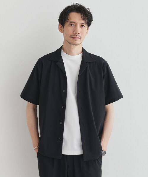 【COOL CITY 】エアートール オープンカラーシャツ /接触冷感・通気性