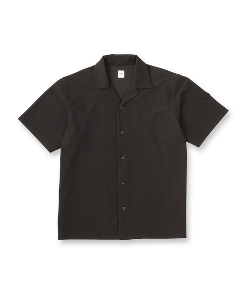 TAKEO KIKUCHI（タケオキクチ）の「【COOL CITY WEAR】エアートール オープンカラーシャツ /接触冷感・通気性（シャツ/ブラウス・メンズ・ブラック/カーキ/ブラウン系その他・02/03/04）」の4枚目の写真