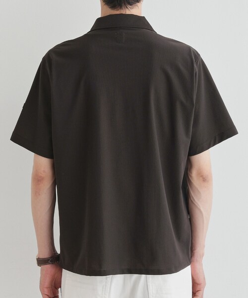 TAKEO KIKUCHI（タケオキクチ）の「【COOL CITY WEAR】エアートール オープンカラーシャツ /接触冷感・通気性（シャツ/ブラウス・メンズ・ブラック/カーキ/ブラウン系その他・02/03/04）」の7枚目の写真