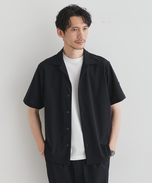 TAKEO KIKUCHI（タケオキクチ）の「【COOL CITY WEAR】エアートール オープンカラーシャツ /接触冷感・通気性（シャツ/ブラウス・メンズ・ブラック/カーキ/ブラウン系その他・02/03/04）」の13枚目の写真