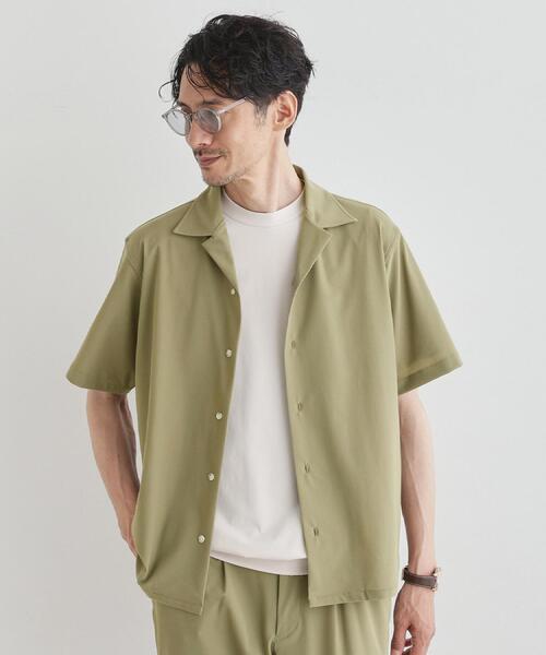 TAKEO KIKUCHI（タケオキクチ）の「【COOL CITY WEAR】エアートール オープンカラーシャツ /接触冷感・通気性（シャツ/ブラウス・メンズ・ブラック/カーキ/ブラウン系その他・02/03/04）」の17枚目の写真