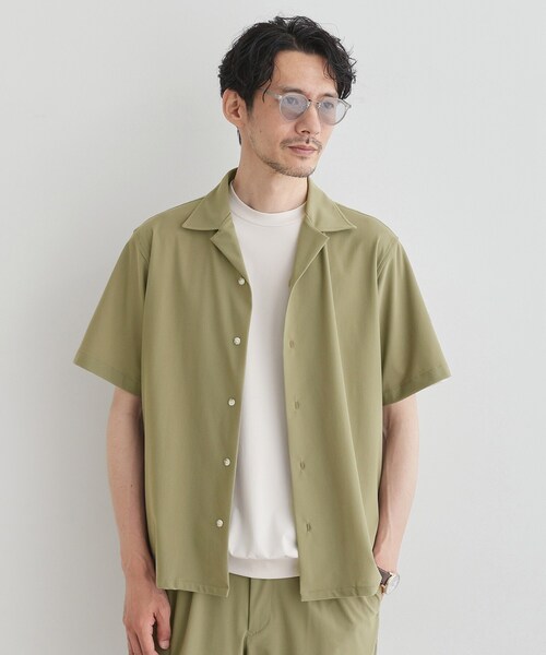 TAKEO KIKUCHI（タケオキクチ）の「【COOL CITY WEAR】エアートール オープンカラーシャツ /接触冷感・通気性（シャツ/ブラウス・メンズ・ブラック/カーキ/ブラウン系その他・02/03/04）」の18枚目の写真