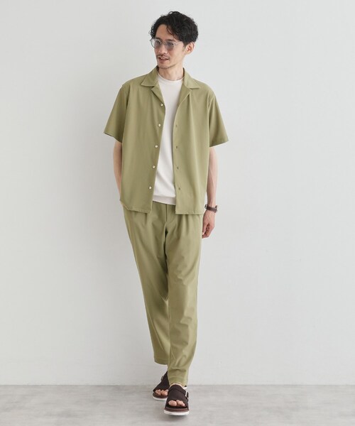 TAKEO KIKUCHI（タケオキクチ）の「【COOL CITY WEAR】エアートール オープンカラーシャツ /接触冷感・通気性（シャツ/ブラウス・メンズ・ブラック/カーキ/ブラウン系その他・02/03/04）」の19枚目の写真