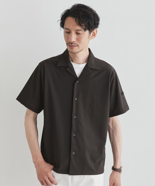 TAKEO KIKUCHI（タケオキクチ）の「【COOL CITY WEAR】エアートール オープンカラーシャツ /接触冷感・通気性（シャツ/ブラウス・メンズ・ブラック/カーキ/ブラウン系その他・02/03/04）」の22枚目の写真