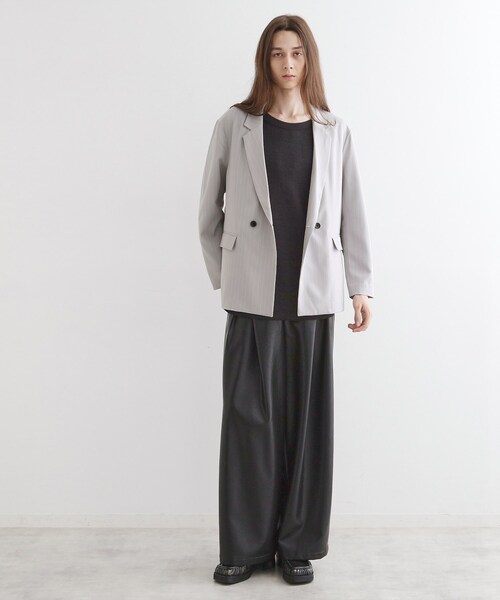 tk.TAKEO KIKUCHI（ティーケータケオキクチ）の「【セットアップ対応】ピンストライプルーズジャケット（テーラードジャケット・メンズ・ライトグレー系2/ブラック系2・03/02）」の6枚目の写真