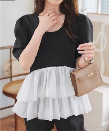 KOBE LETTUCE | バルーンフリルパワショルポンチTシャツ(Tシャツ/カットソー)