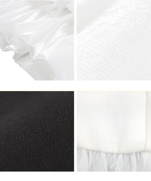 KOBE LETTUCE（コウベレタス）の「バルーンフリルパワショルポンチTシャツ（Tシャツ/カットソー・レディース・ブラック/ネイビー/ホワイト/ブラウン・M）」の13枚目の写真