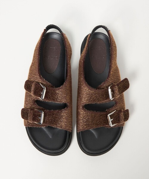 CITEN（シテン）の「＜CITEN＞へアリーサンダル（サンダル・レディース・ブラウン系/ブラック・M/S/L）」の5枚目の写真