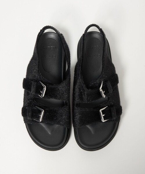 CITEN（シテン）の「＜CITEN＞へアリーサンダル（サンダル・レディース・ブラウン系/ブラック・M/S/L）」の13枚目の写真