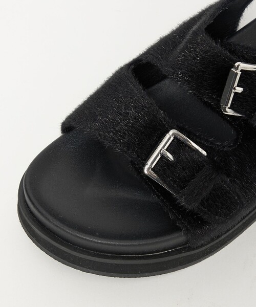 CITEN（シテン）の「＜CITEN＞へアリーサンダル（サンダル・レディース・ブラウン系/ブラック・M/S/L）」の14枚目の写真