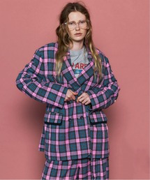 コートチェック柄ジャケットMAISON SPECIAL Check Overspring Coat