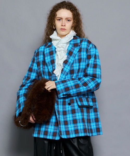 Loop Yarn Plaid Jacket/ループチェックジャケット【MAISON SPECIAL