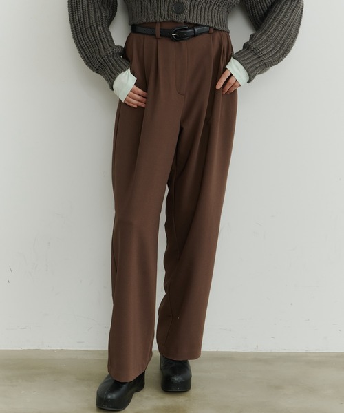 room153（ルームイチゴサン）の「ハイウエストタックパンツ（その他パンツ・レディース・オレンジ/ミント/ブラウン/アイボリー・0/1）」の2枚目の写真