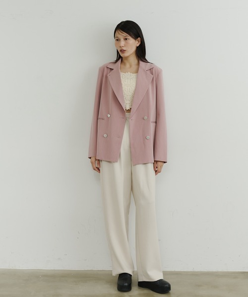 room153（ルームイチゴサン）の「ハイウエストタックパンツ（その他パンツ・レディース・オレンジ/ミント/ブラウン/アイボリー・0/1）」の8枚目の写真