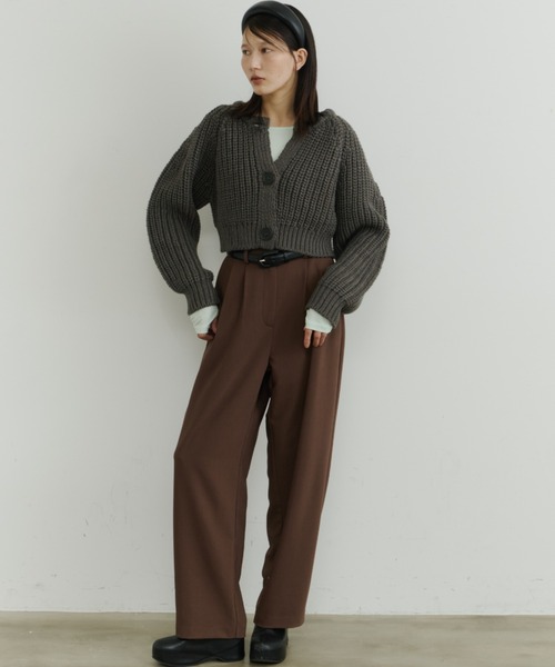 room153（ルームイチゴサン）の「ハイウエストタックパンツ（その他パンツ・レディース・オレンジ/ミント/ブラウン/アイボリー・0/1）」の13枚目の写真