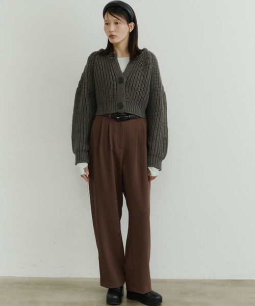 room153（ルームイチゴサン）の「ハイウエストタックパンツ（その他パンツ・レディース・オレンジ/ミント/ブラウン/アイボリー・0/1）」の14枚目の写真