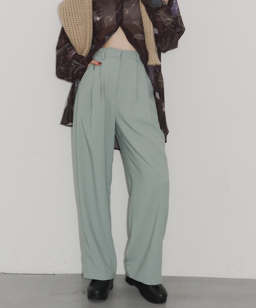 room153（ルームイチゴサン）の「ハイウエストタックパンツ（その他パンツ・レディース・オレンジ/ミント/ブラウン/アイボリー・0/1）」の12枚目の写真