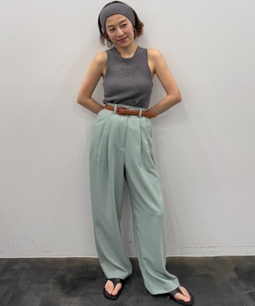 room153(ルームイチゴサン)の「ハイウエストタックパンツ(その他パンツ・レディース・オレンジ/ミント/ブラウン/アイボリー・0/1)」の17枚目の写真