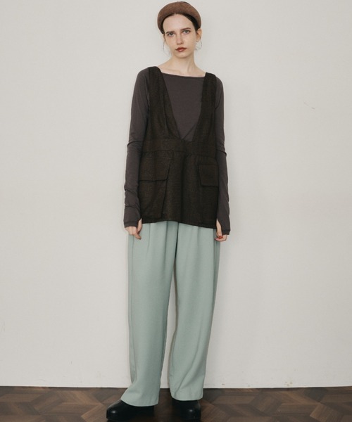 room153（ルームイチゴサン）の「ハイウエストタックパンツ（その他パンツ・レディース・オレンジ/ミント/ブラウン/アイボリー・0/1）」の20枚目の写真