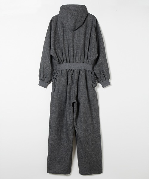 TELOPLAN(テーロプラン)の「【TELOPLAN】Anais Jumpsuit / アナイスジャンプスーツ(つなぎ/オールインワン・レディース・ブラック/ブラウン・ONE SIZE)」の4枚目の写真