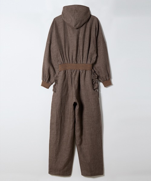 TELOPLAN(テーロプラン)の「【TELOPLAN】Anais Jumpsuit / アナイスジャンプスーツ(つなぎ/オールインワン・レディース・ブラック/ブラウン・ONE SIZE)」の7枚目の写真
