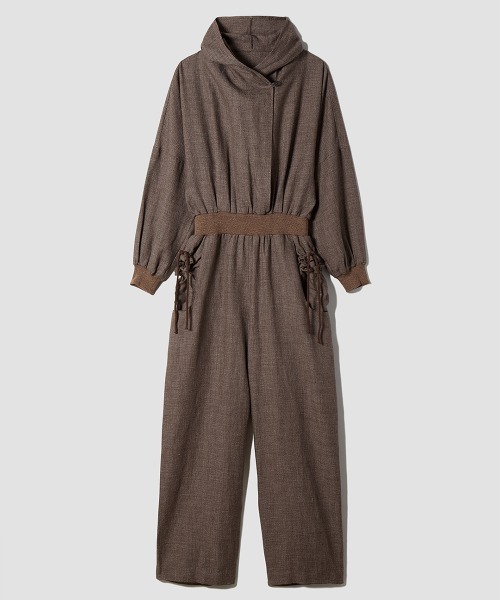 TELOPLAN(テーロプラン)の「【TELOPLAN】Anais Jumpsuit / アナイスジャンプスーツ(つなぎ/オールインワン・レディース・ブラック/ブラウン・ONE SIZE)」の6枚目の写真