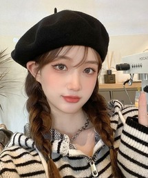 SEU（エスイーユー）の「シンプル ベレー帽 ニット 10カラー レディース オフィスカジュアル きれいめカジュアル 韓国（ハンチング/ベレー帽）」