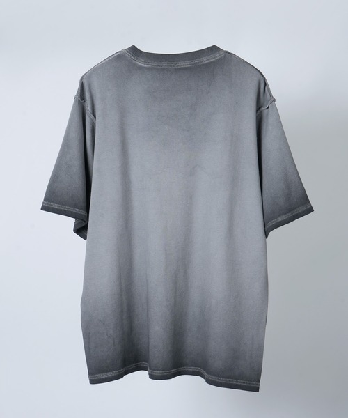 Starting Over(スターティングオーバー)の「Vintage design spray processing t-shirt/ヴィンテージデザイン スプレー加工 半袖Tシャツ(Tシャツ/カットソー・メンズ・ピンク/チャコールグレー・M/L/XL)」の10枚目の写真