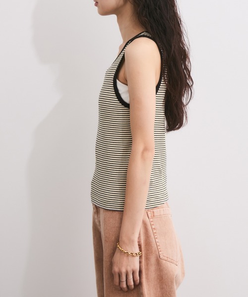 Healthknit(ヘルスニット)の「【Healthknit/ヘルスニット】Tubular American Sleeve Tanktop(タンクトップ・レディース・ブルー系その他6/ホワイト系その他6/カーキ/ライトグレー・FREE)」の11枚目の写真